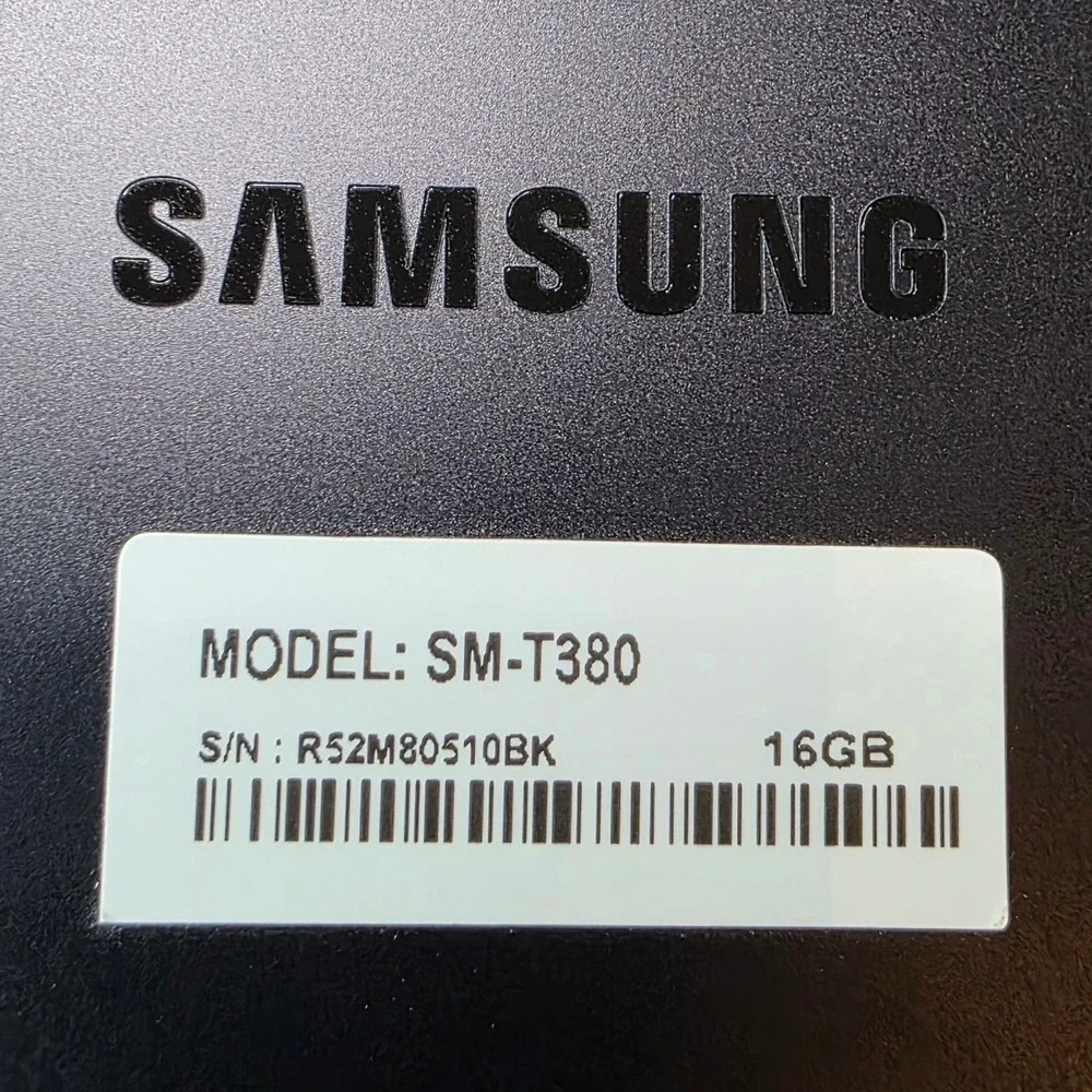Samsung Galaxy Tab A 8.0 SM-T380 16GB Black Tablet with Purple Fintie Case W1